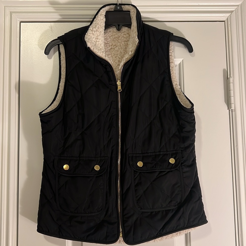 Love Tree Black Quilted Vest